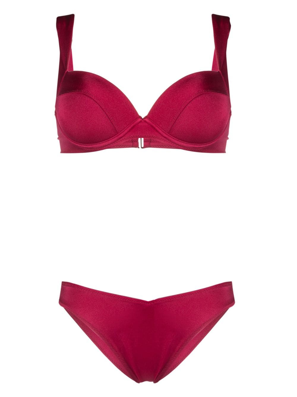 Noire Swimwear seashell-charm bikini set - Red von Noire Swimwear