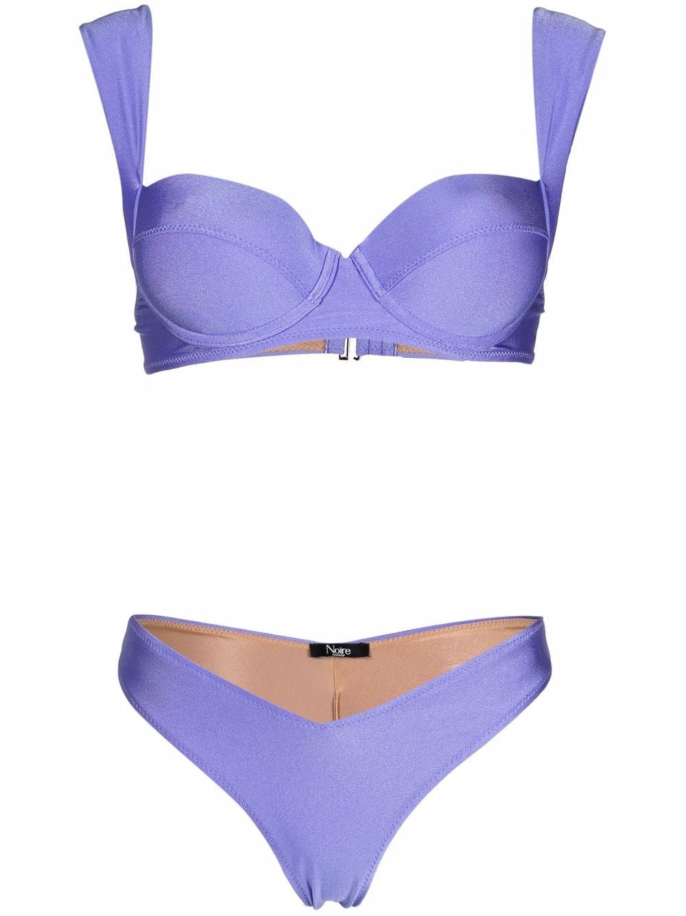 Noire Swimwear shine finish bikini set - Purple von Noire Swimwear