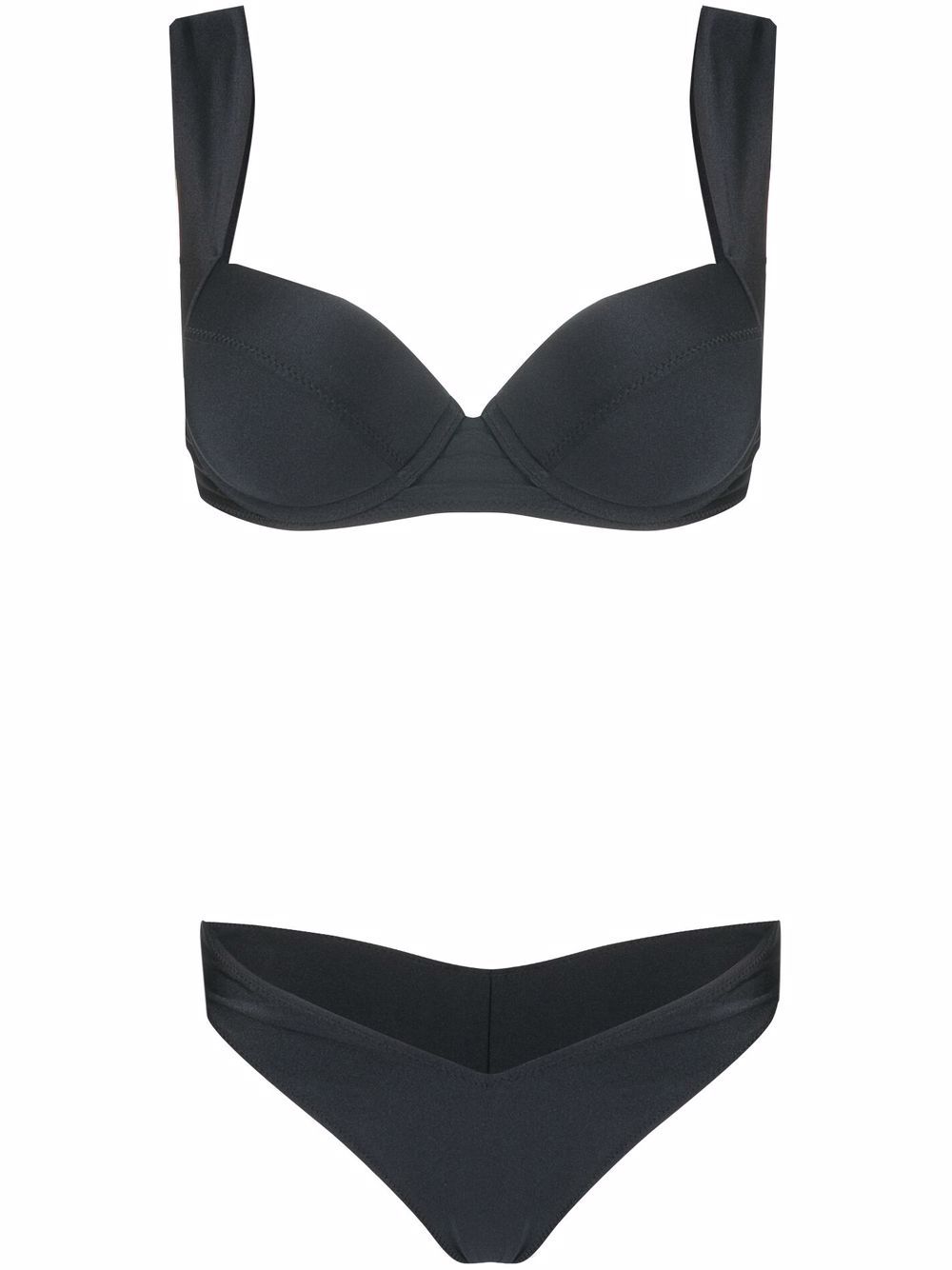 Noire Swimwear underwired lurex bikini set - Black von Noire Swimwear