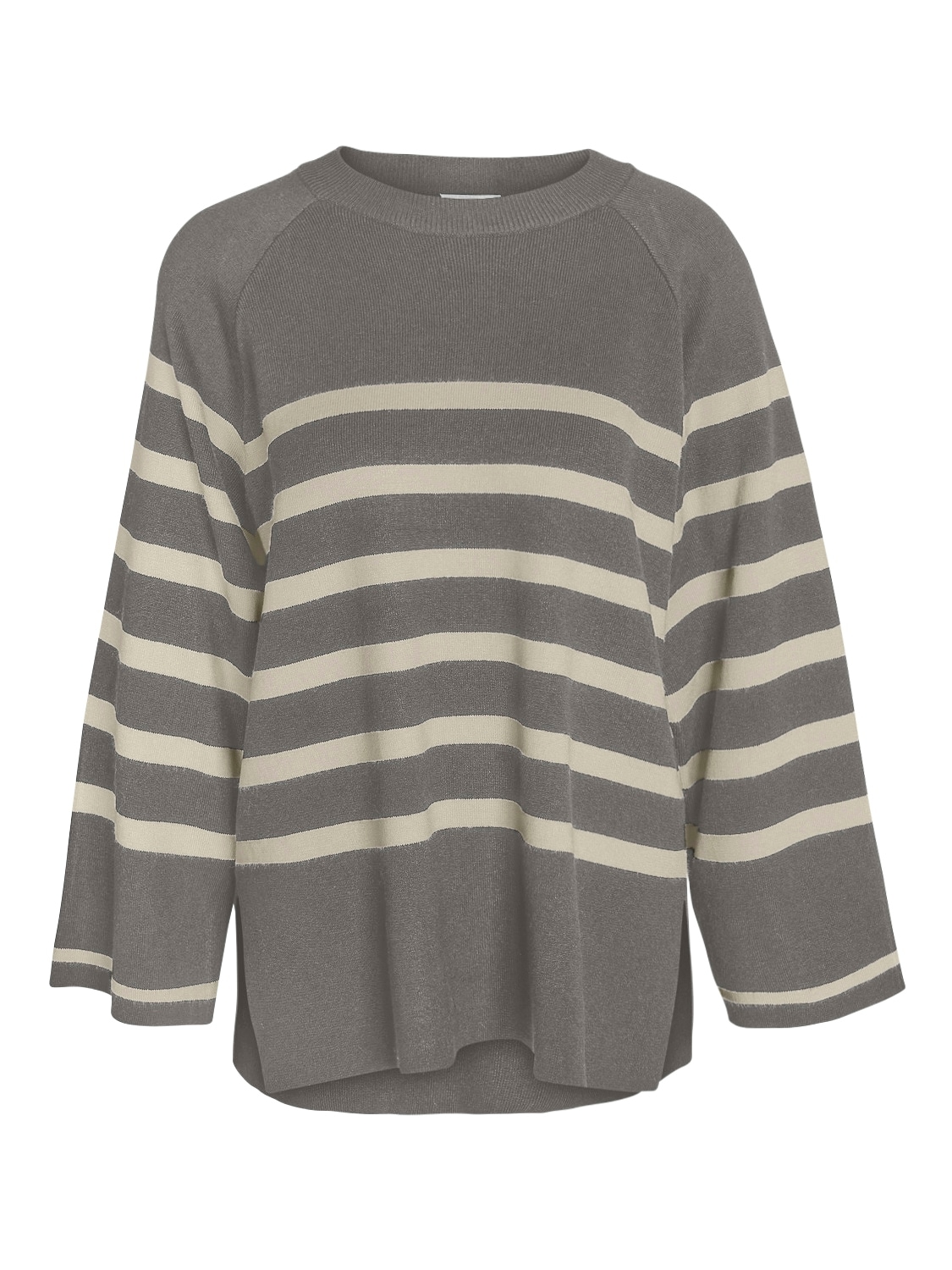 Noisy may Rundhalspullover »NMFIFI L/S O-NECK TUNIC KNIT FWD NOOS«, mit All-over-Streifenmuster, Loose Fit von Noisy may