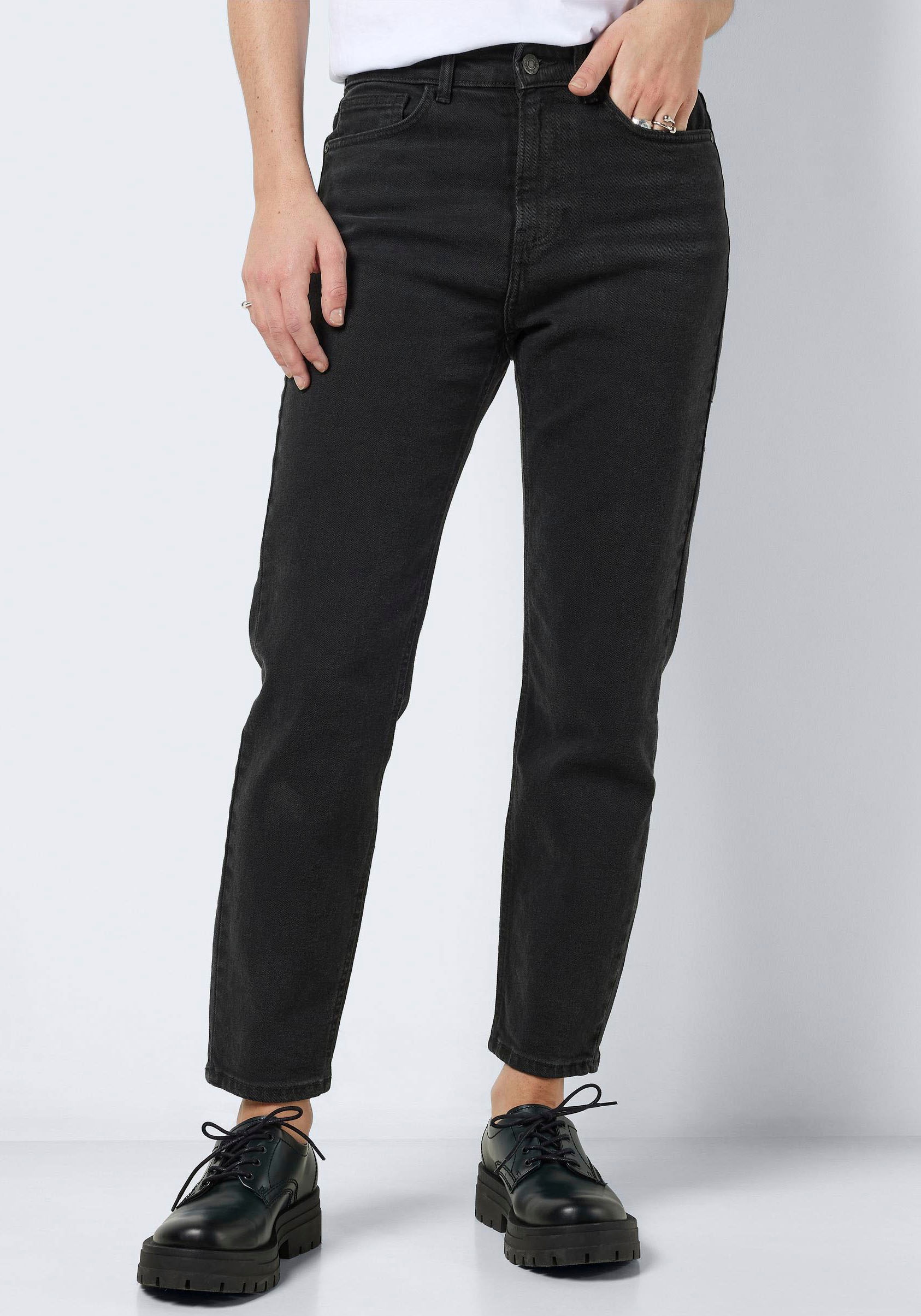 Noisy may Straight-Jeans »NMMONI HW STRAIGHT ANK BLACK JEANS NOOS« von Noisy may