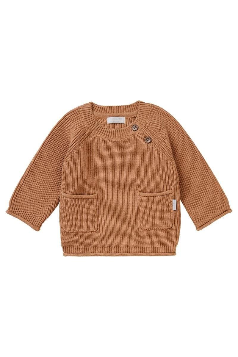 Baby Pullover Brewton Unisex Braun 68 von Noppies