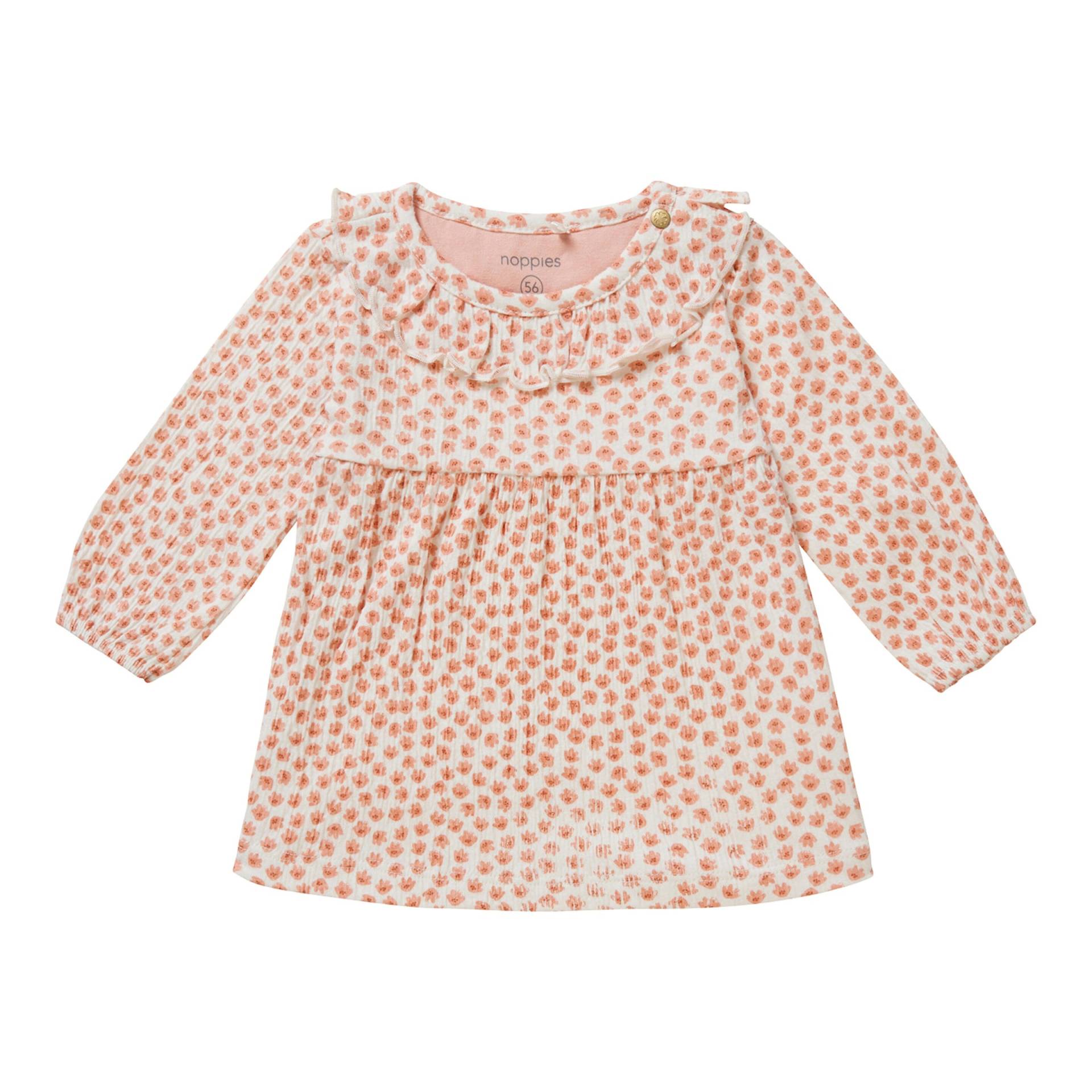 Krepp-Kleid langarm Blumen Rüschenkragen Krepp-Kleid langarm Blumen Rüschenkragen von Noppies