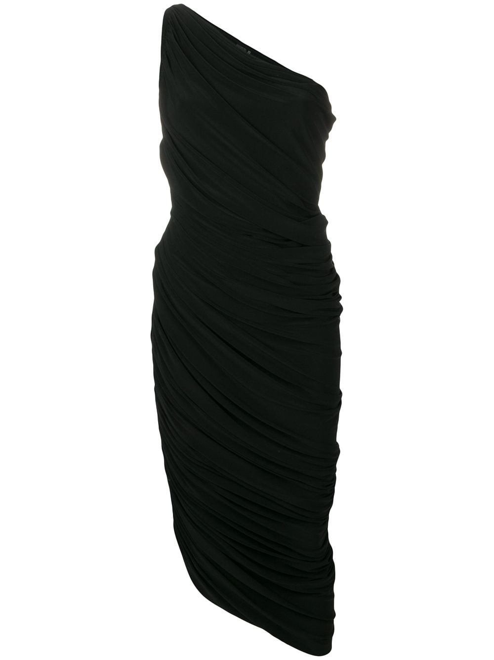 Norma Kamali fitted one-shoulder dress - Black von Norma Kamali