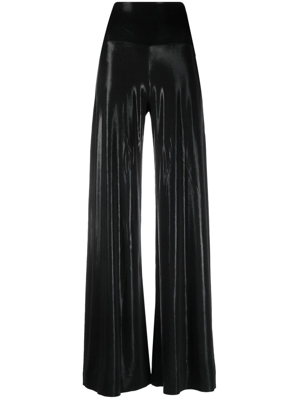 Norma Kamali high-waisted flared trousers - Black von Norma Kamali