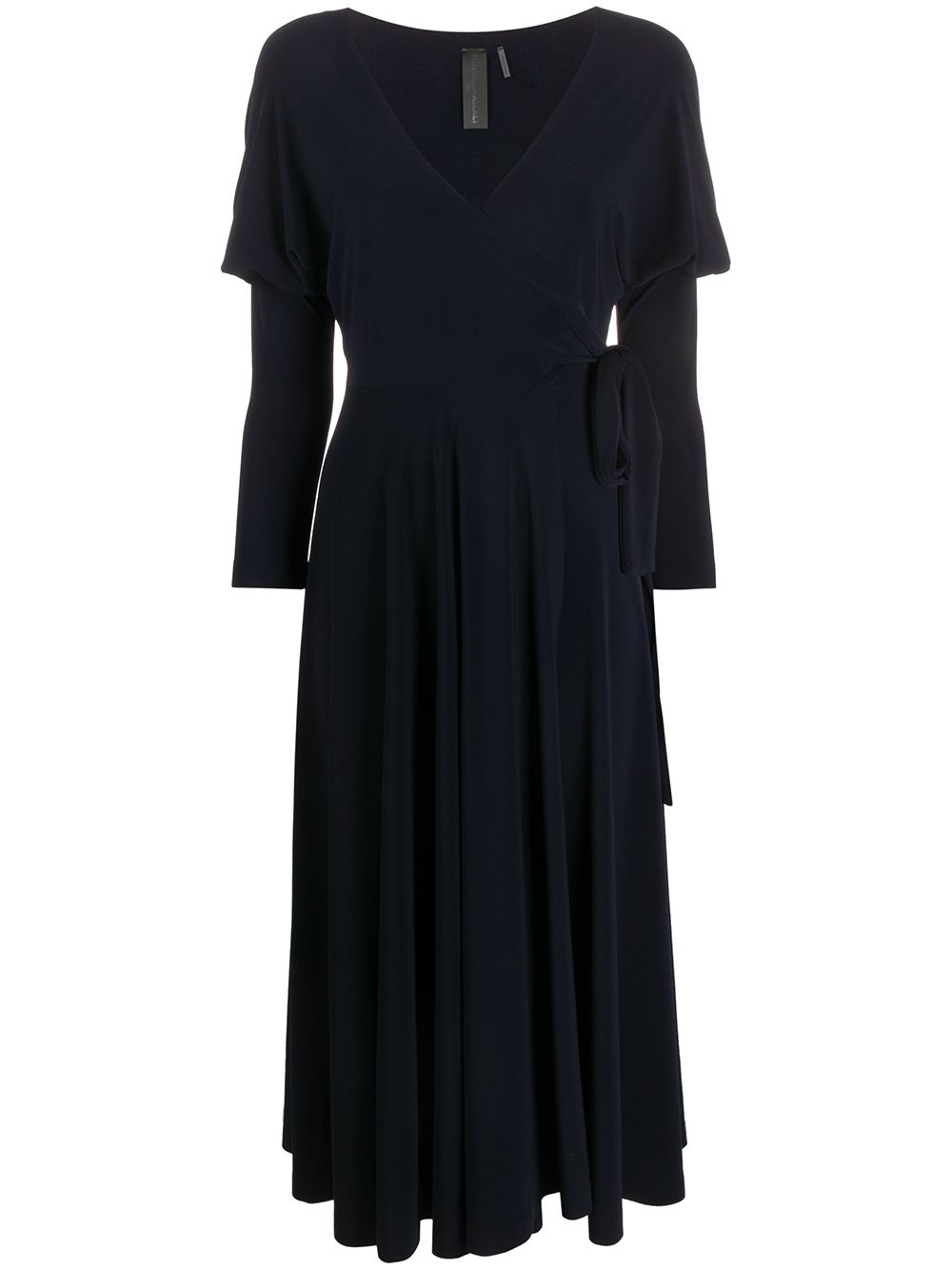 Norma Kamali layered wrap dress - Blue von Norma Kamali