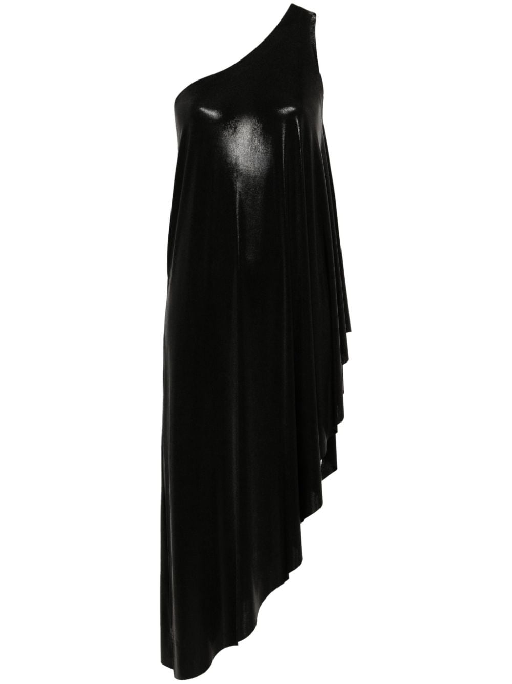 Norma Kamali one-shoulder asymmetric tunic - Black von Norma Kamali