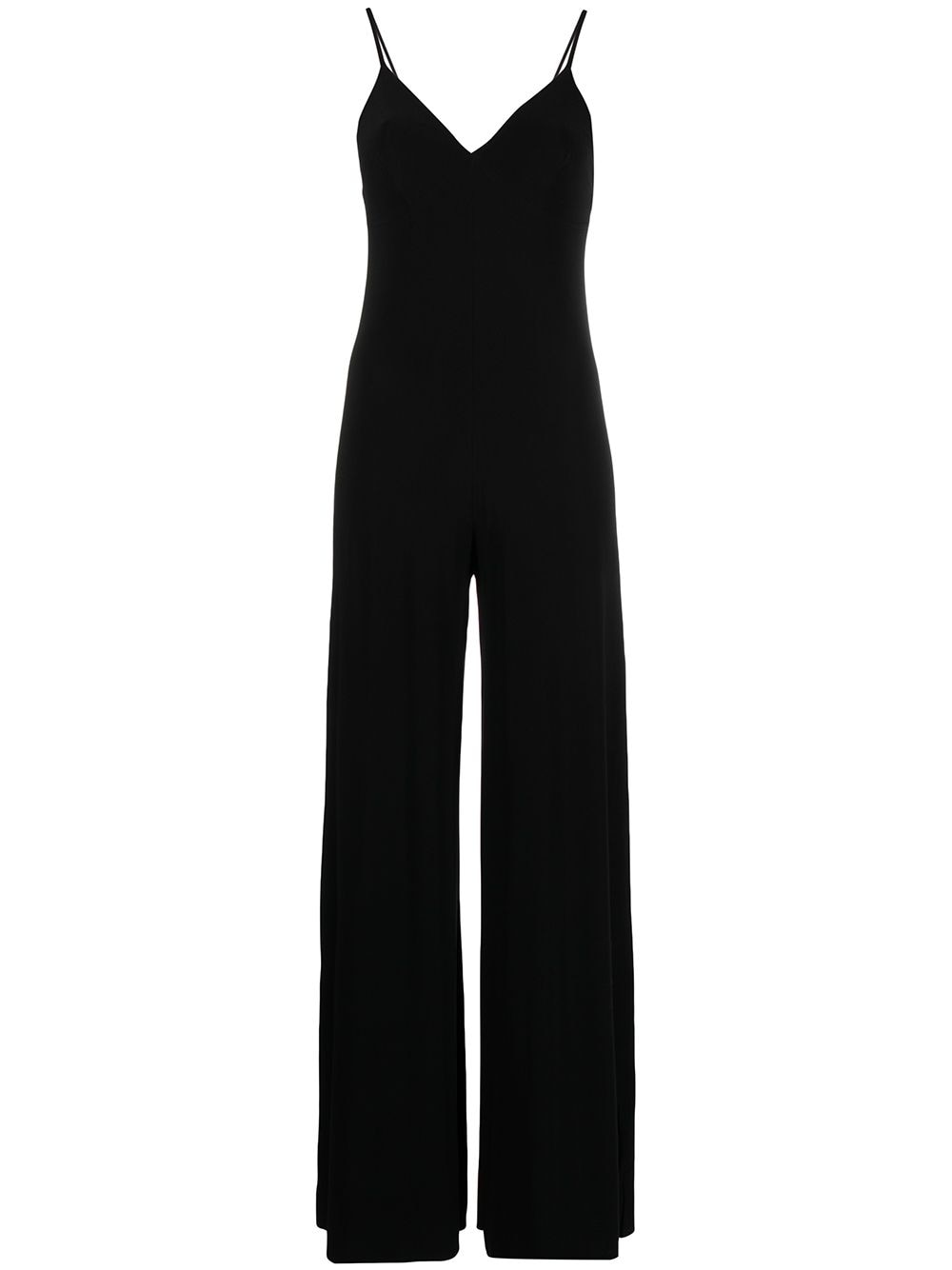 Norma Kamali plunging V-neck jumpsuit - Black von Norma Kamali