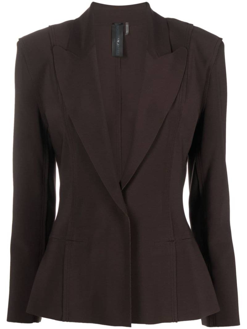 Norma Kamali single-breasted fitted blazer - Brown von Norma Kamali