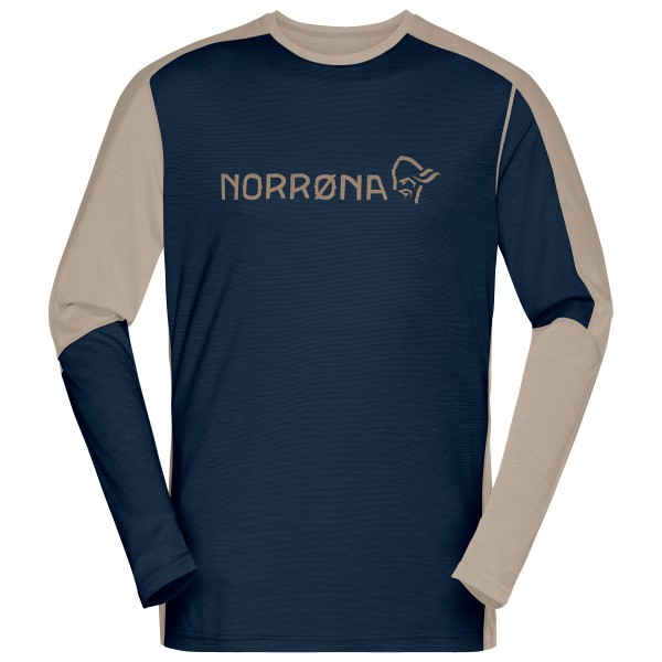 Norrøna - Falketind Equaliser Merino Round Neck - Merinoshirt Gr L;M;S;XL;XXL blau von Norrøna