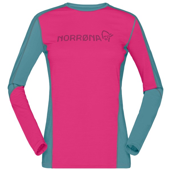 Norrøna - Women's Falketind Equaliser Merino Round Neck - Merinoshirt Gr L;M;S;XL;XS beige;blau;türkis von Norrøna