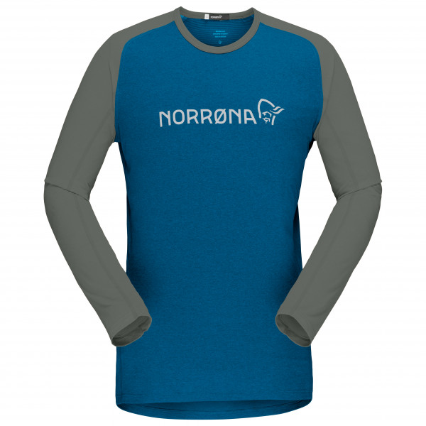 Norrøna - Fjørå Equaliser Lightweight Long Sleeve - Velotrikot Gr L blau von Norrøna