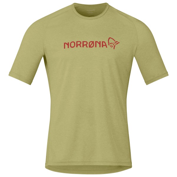 Norrøna - Fjørå Equaliser Lightweight T-Shirt - Funktionsshirt Gr M beige/oliv von Norrøna