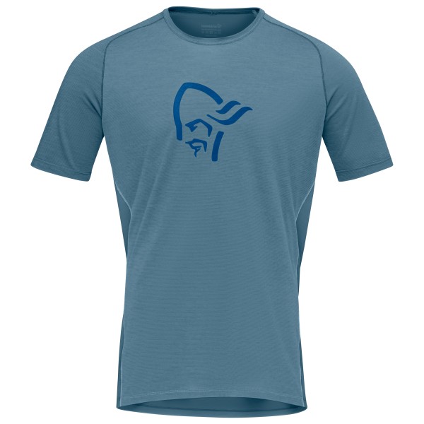 Norrøna - Fjørå Wool T-Shirt - Velotrikot Gr M blau von Norrøna