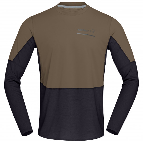 Norrøna - Senja Equaliser Lightweight Long Sleeve - Laufshirt Gr L;M;S;XL braun;schwarz von Norrøna