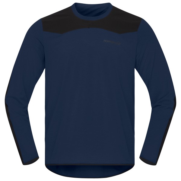 Norrøna - Skibotn Equaliser Tech Long Sleeve - Velotrikot Gr L blau von Norrøna