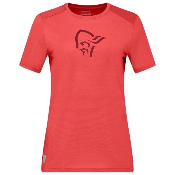 Norrøna - Women's Femund Equaliser Merino T- Shirt - Merinoshirt Gr L rot von Norrøna