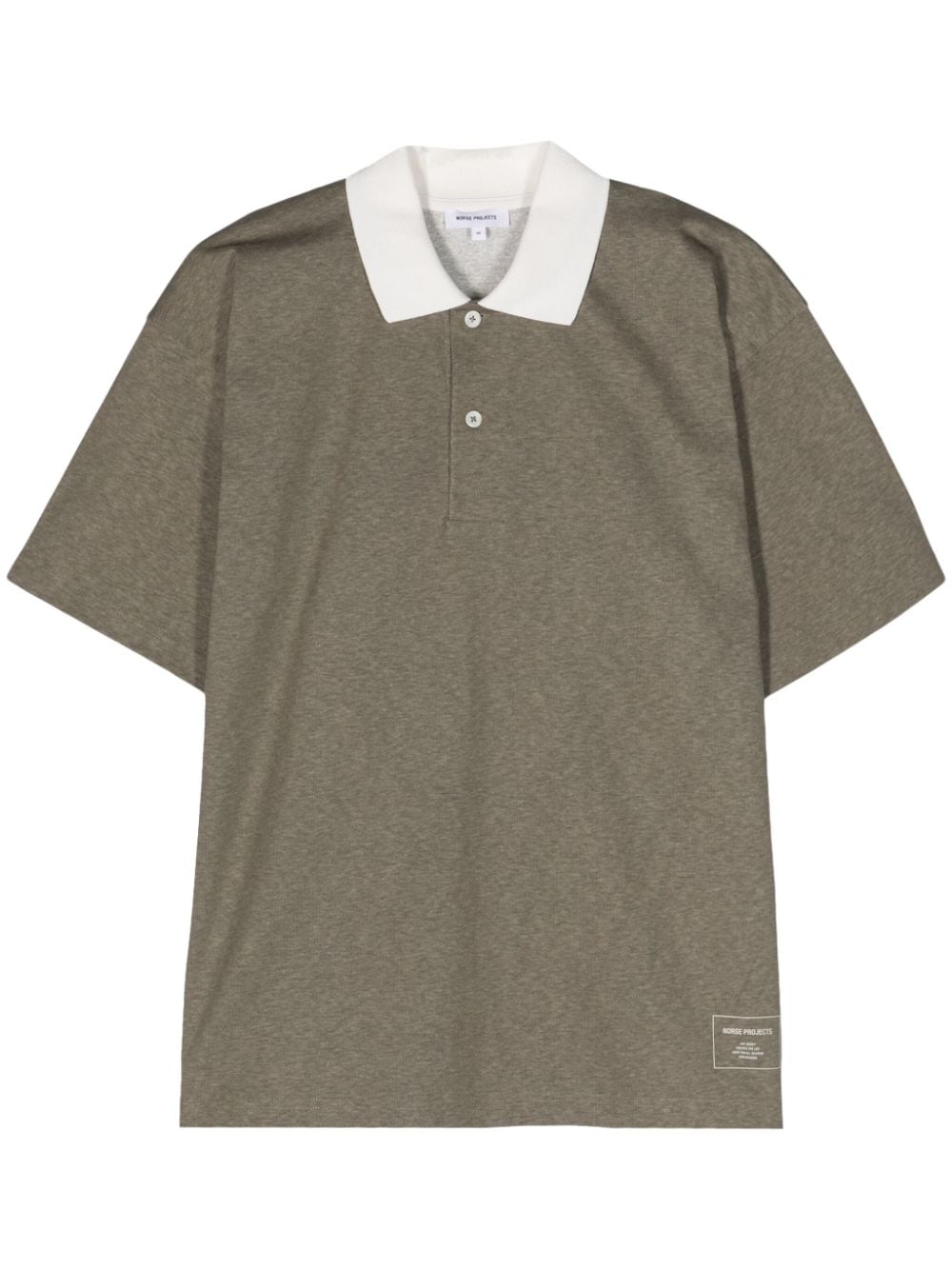 Norse Projects Espen mélange-effect polo shirt - Green von Norse Projects