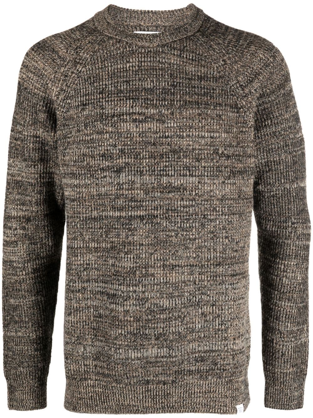 Norse Projects Roald mélange-knitted jumper - Brown von Norse Projects