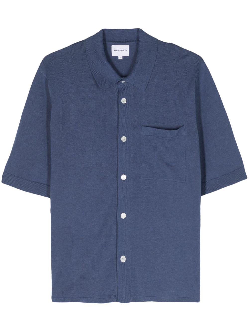 Norse Projects Rollo short-sleeve knitted shirt - Blue von Norse Projects