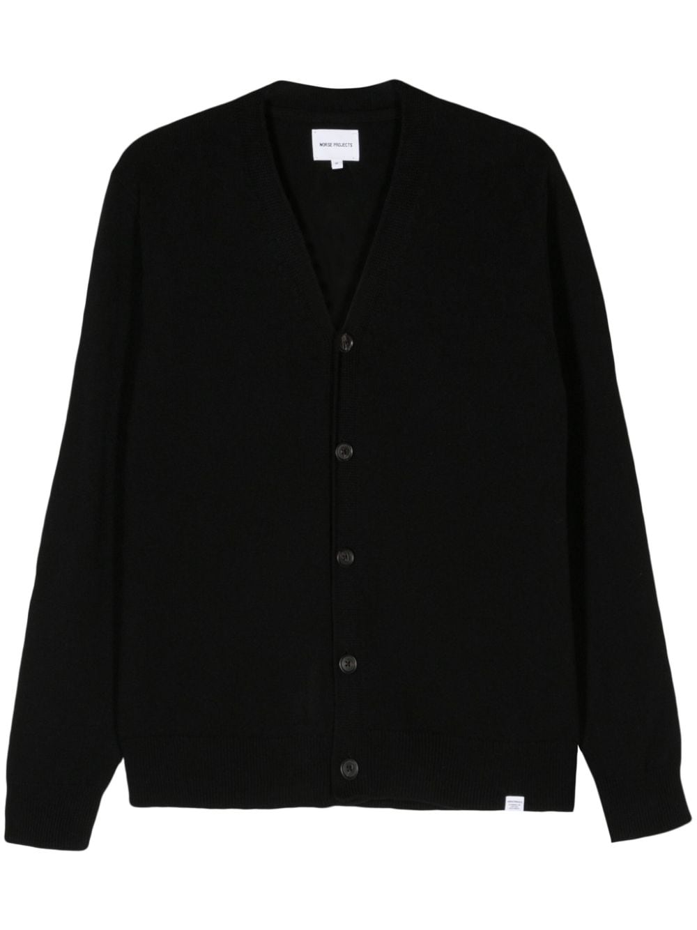 Norse Projects V-neck wool cardigan - Black von Norse Projects