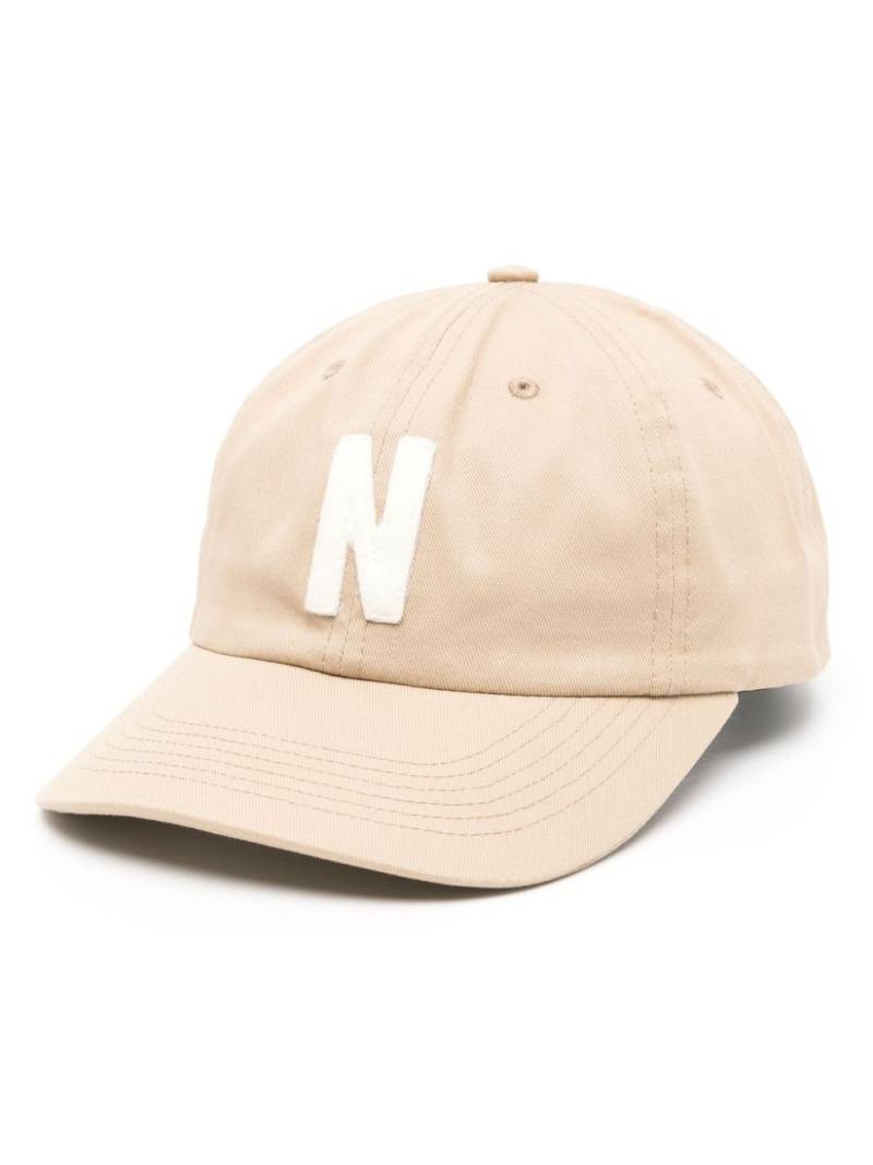 Norse Projects logo-patch cotton cap - Neutrals von Norse Projects