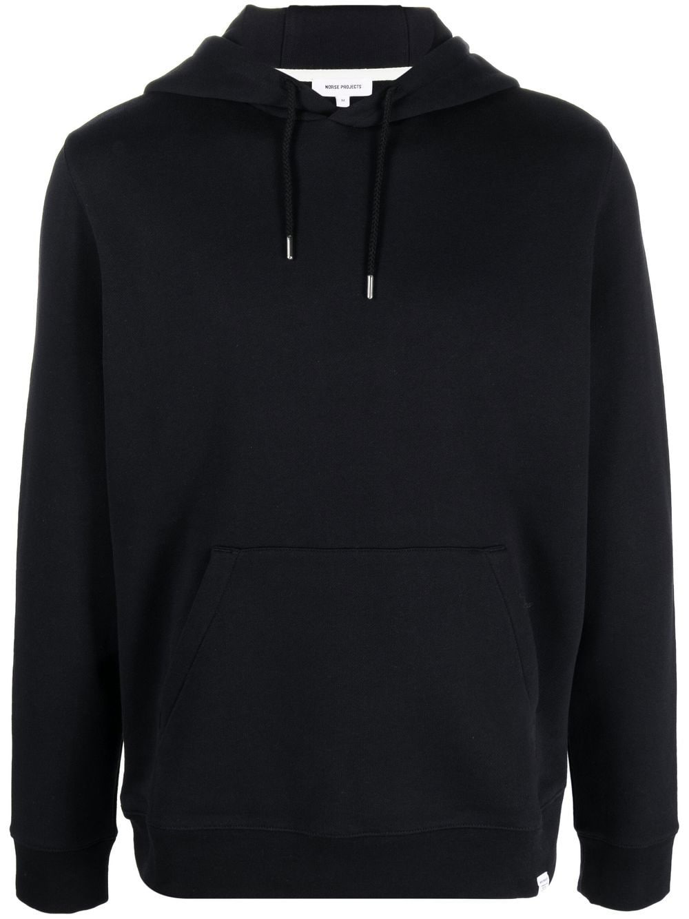 Norse Projects logo-patch long-sleeve hoodie - Black von Norse Projects