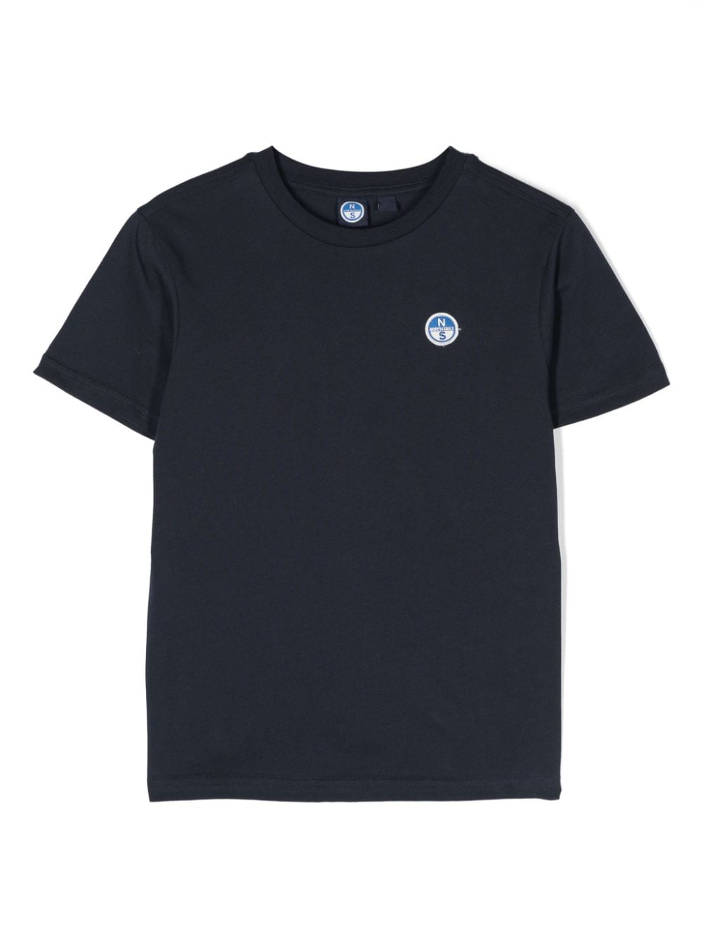 North Sails Kids logo-patch T-shirt - Blue von North Sails Kids