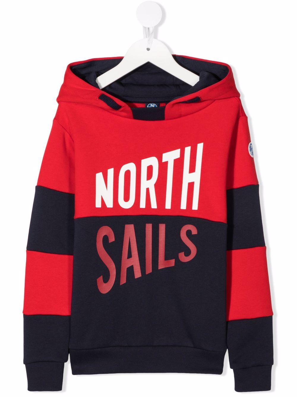 North Sails Kids logo-print colour-block hoodie - Red von North Sails Kids
