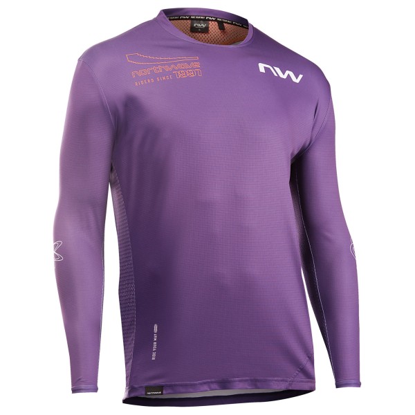 Northwave - Edge 2 Jersey Long Sleeve - Velotrikot Gr L lila von Northwave