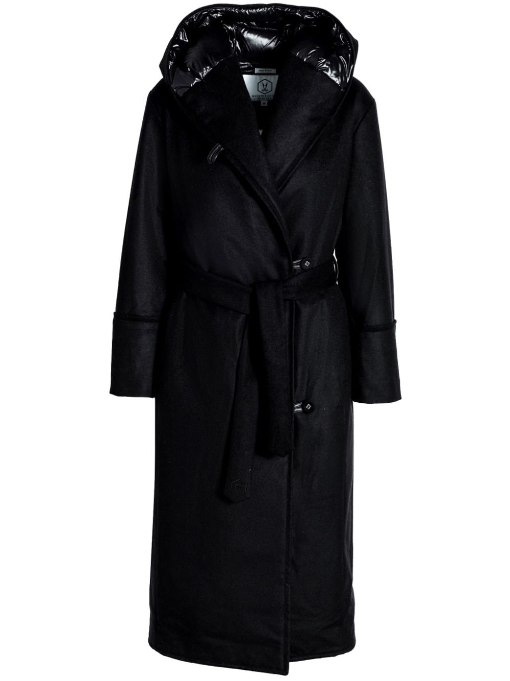 Norwegian Wool hooded wrap coat - Black von Norwegian Wool