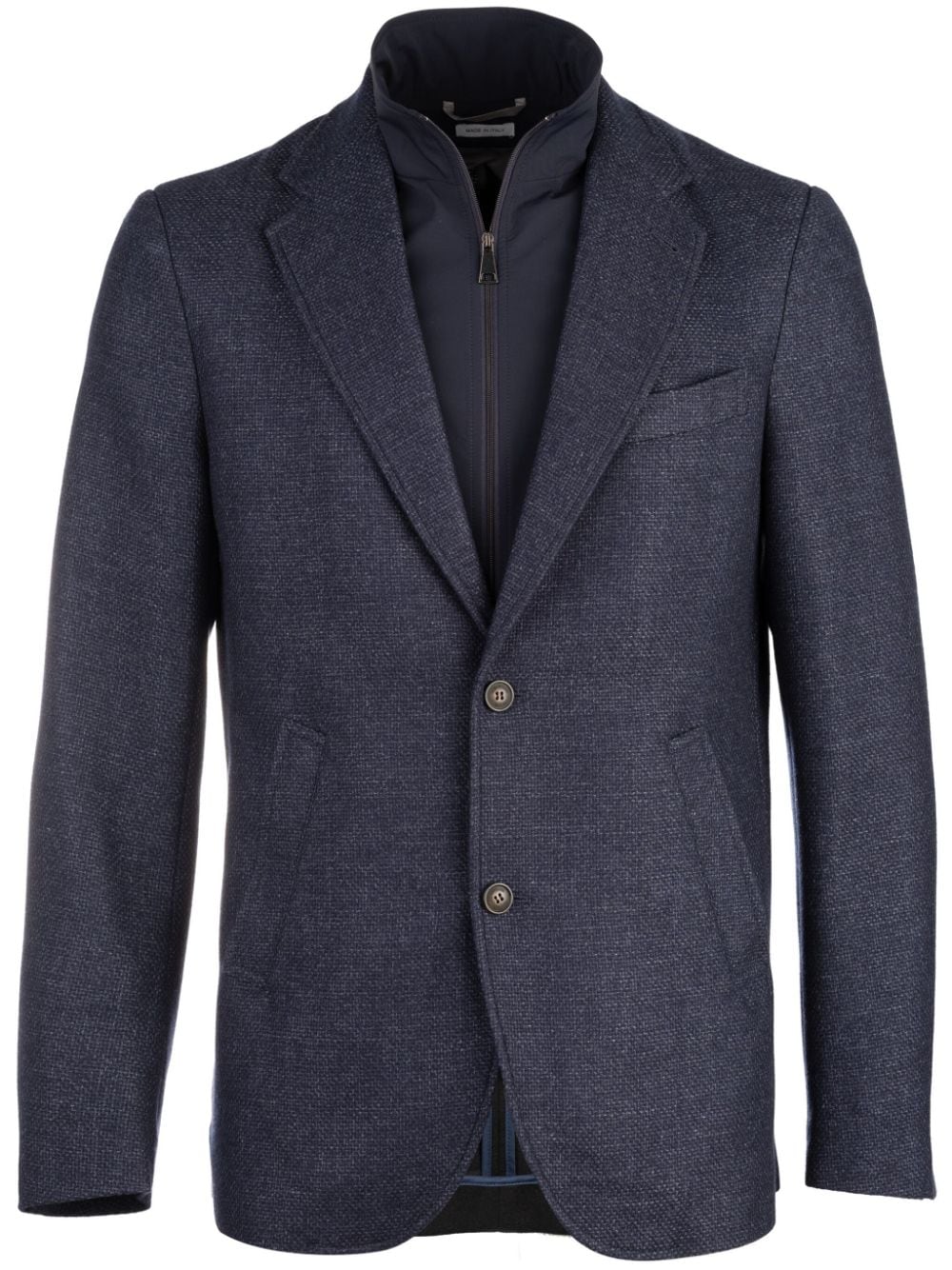 Norwegian Wool layered-design unstructured blazer - Blue von Norwegian Wool