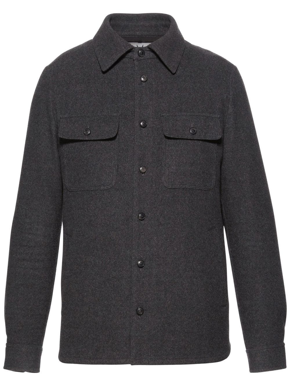 Norwegian Wool long-sleeved wool shirt jacket - Grey von Norwegian Wool