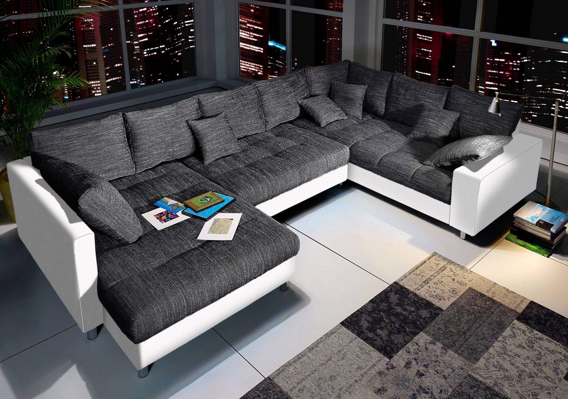 Mr. Couch Wohnlandschaft »Tobi U-Form«, wahlweise mit Kaltschaum (140kg Belastung/Sitz) und RGB-Beleuchtung von Mr. Couch