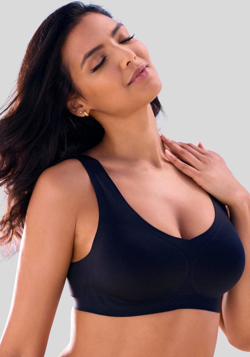 Nuance Bralette-BH, SEAMLESS, ohne Bügel, mit integriertem Push-up Kissen, Basic Dessous von Nuance