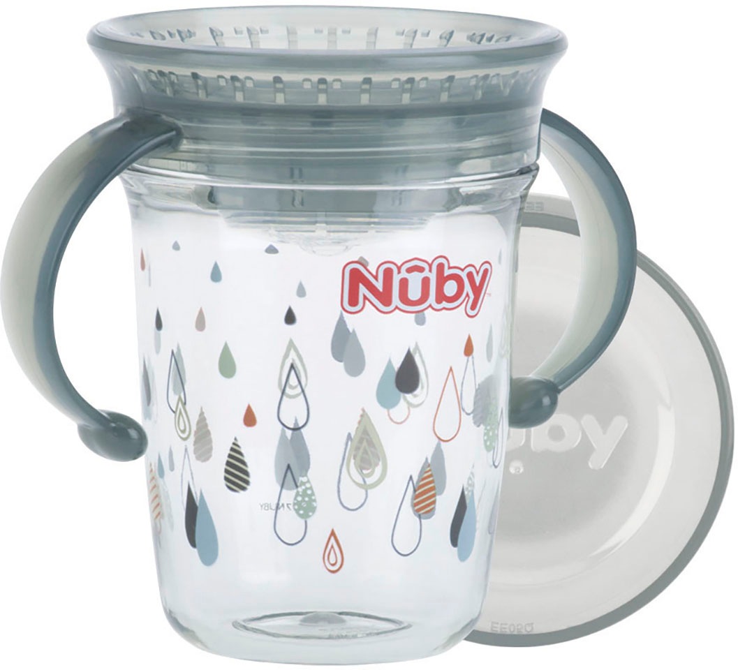 Nuby Kinderbecher »360° Trinklerntasse 240ml, grau« von Nuby