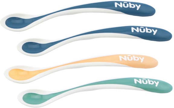 Nuby Kinderlöffel »Breilöffel Soft, 4er Set, blau«, (Set, 4 tlg.) von Nuby