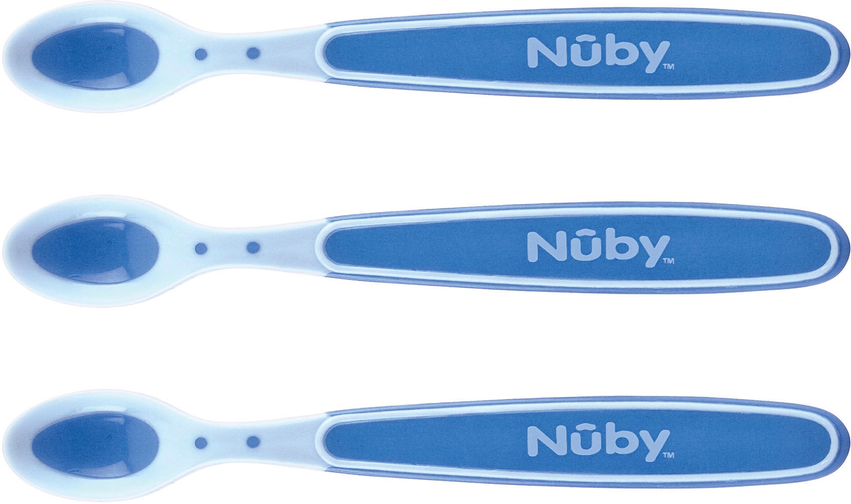 Nuby Kinderlöffel »Breilöffel Soft Flex, 3er Set, blau«, (Set, 3 tlg.) von Nuby
