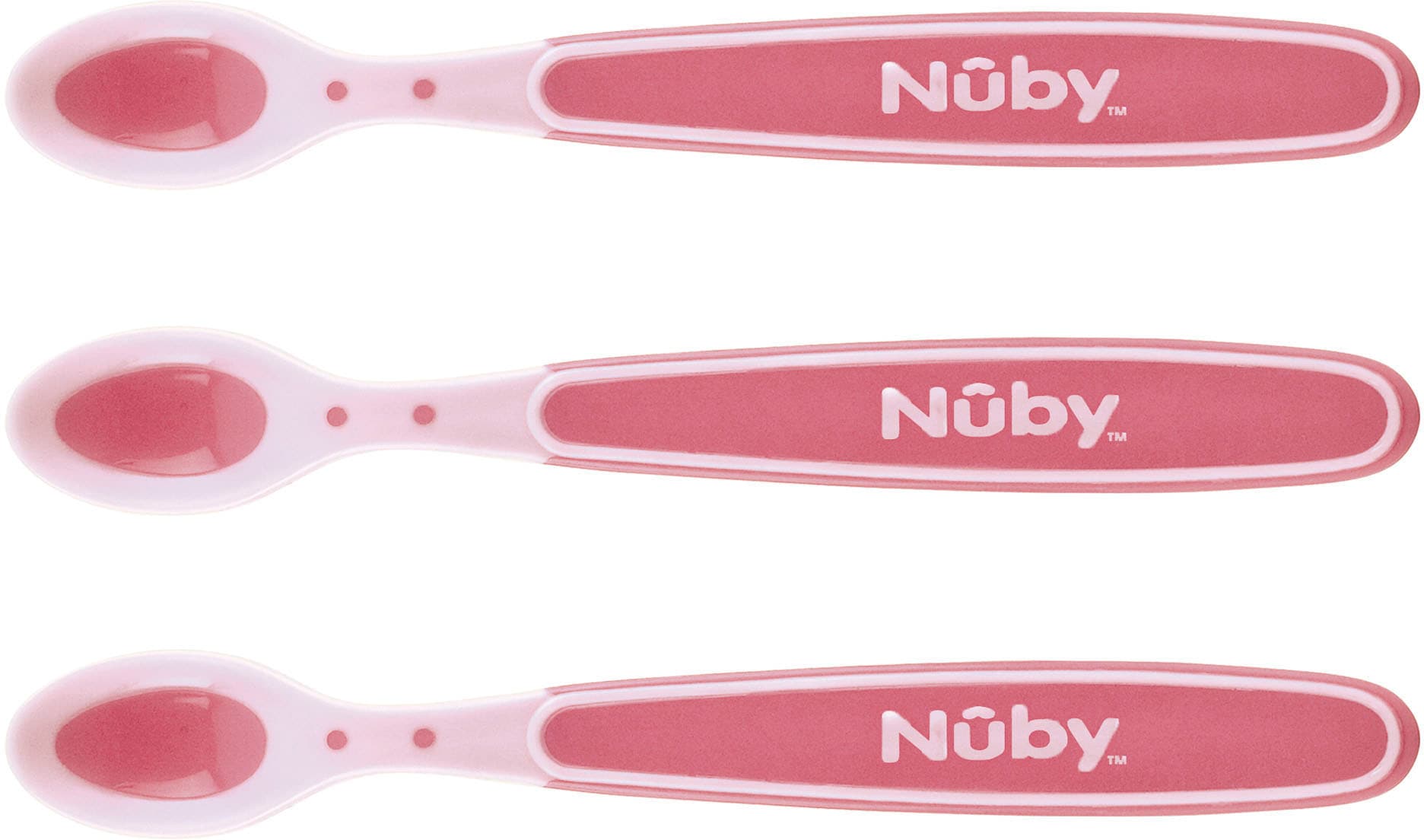 Nuby Kinderlöffel »Breilöffel Soft Flex, 3er Set, pink«, (Set, 3 tlg.) von Nuby