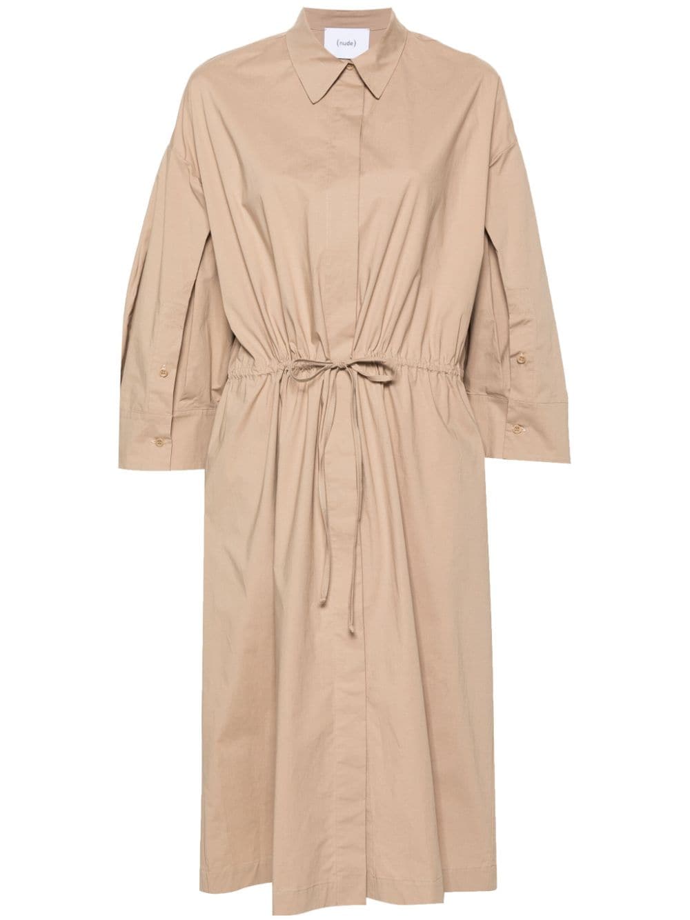 Nude poplin midi shirt dress - Neutrals von Nude