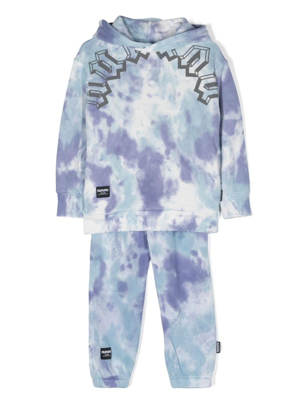 Nununu tie-dye hooded tracksuit set - Blue von Nununu