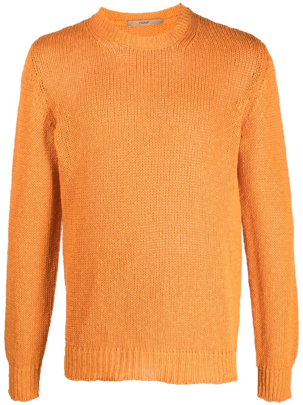 Nuur crew-neck knitted jumper - Orange von Nuur