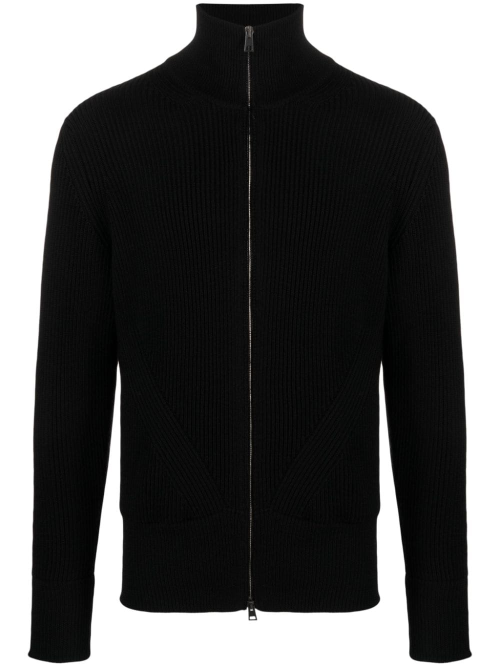 Nuur high-neck chunky-knit cardigan - Black von Nuur