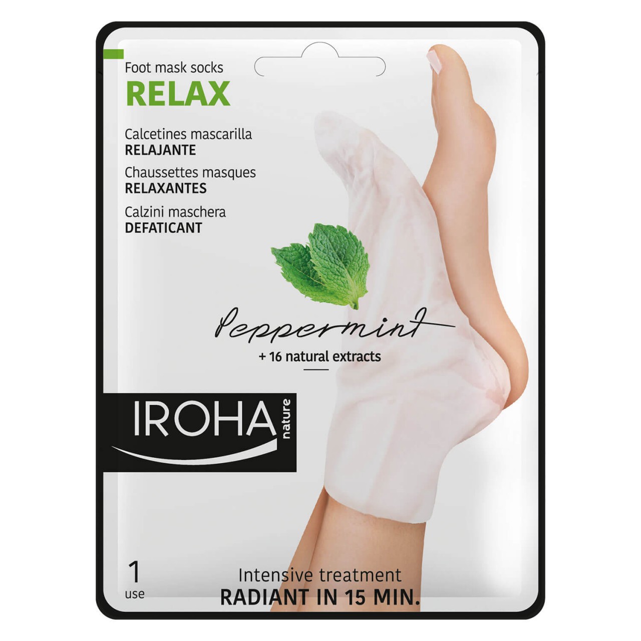 Iroha Nature - Foot Mask Socks Relax Peppermint Iroha Nature - Foot Mask Socks Relax Peppermint von IROHA