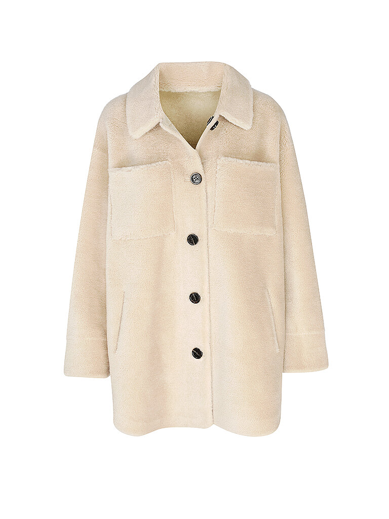 OAKWOOD Wendejacke in Felloptik LILLY  beige | M von OAKWOOD