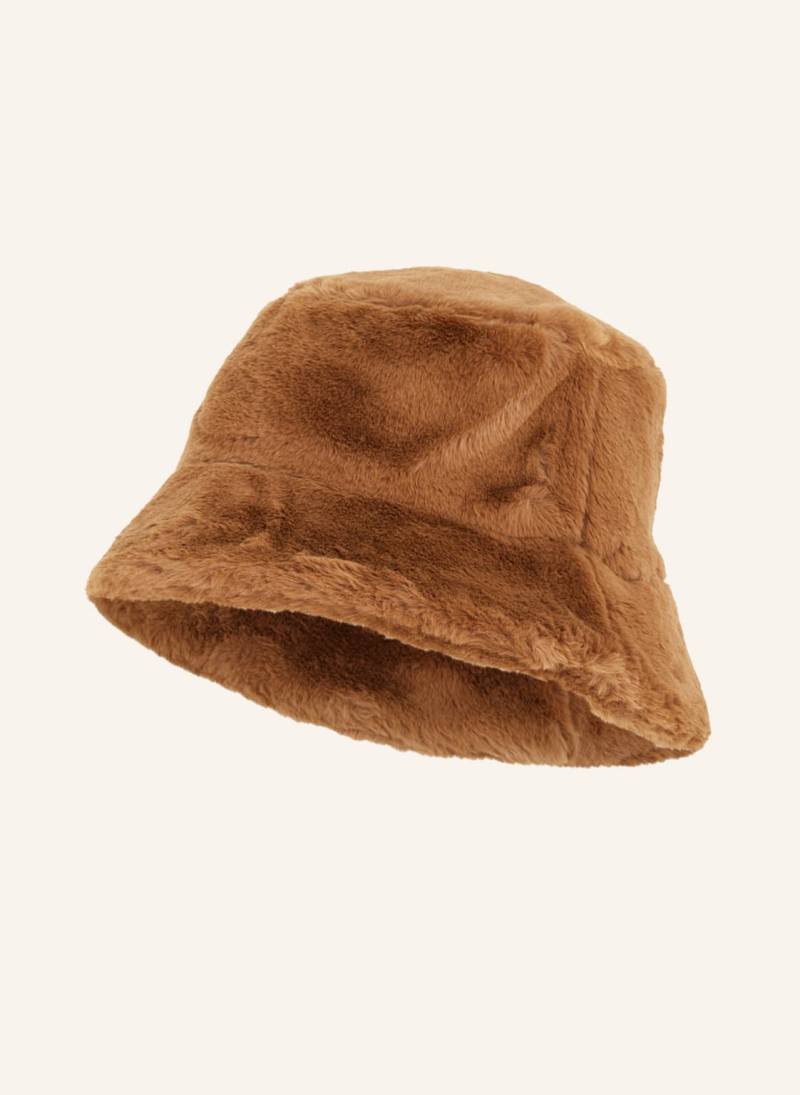 Oakwood Bucket-Hat Bobland Aus Kunstfell beige von OAKWOOD