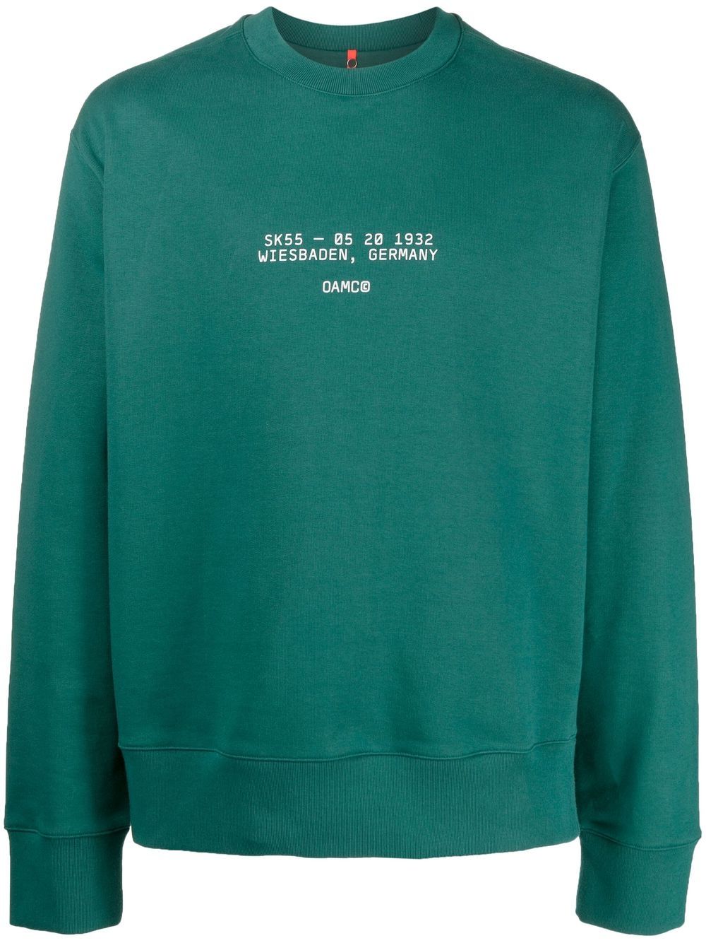 OAMC Audio slogan-print sweatshirt - Green von OAMC