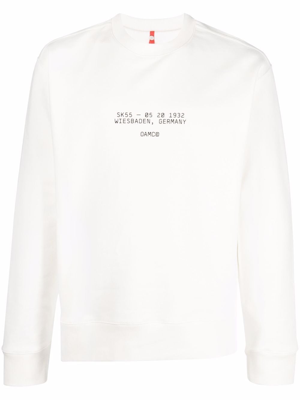 OAMC Audio slogan-print sweatshirt - White von OAMC
