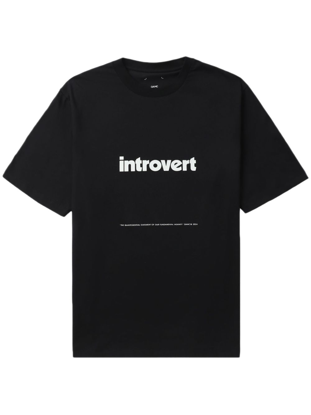 OAMC Introvert cotton T-shirt - Black von OAMC