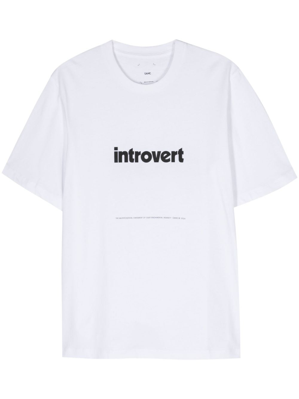OAMC Introvert-print cotton T-shirt - White von OAMC